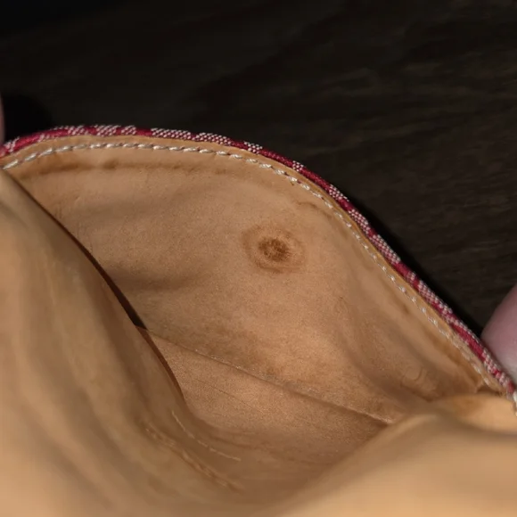 Coach Red Wallet with Signature Design - Picture 5 of 13